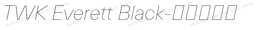 TWK Everett Black字体转换